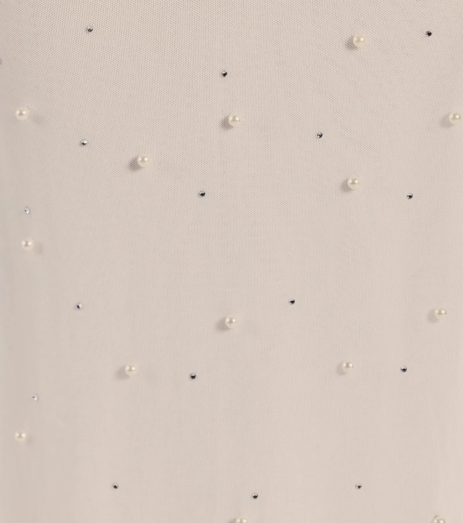 Milena Faux Pearl Mesh High Slit Mermaid Dress