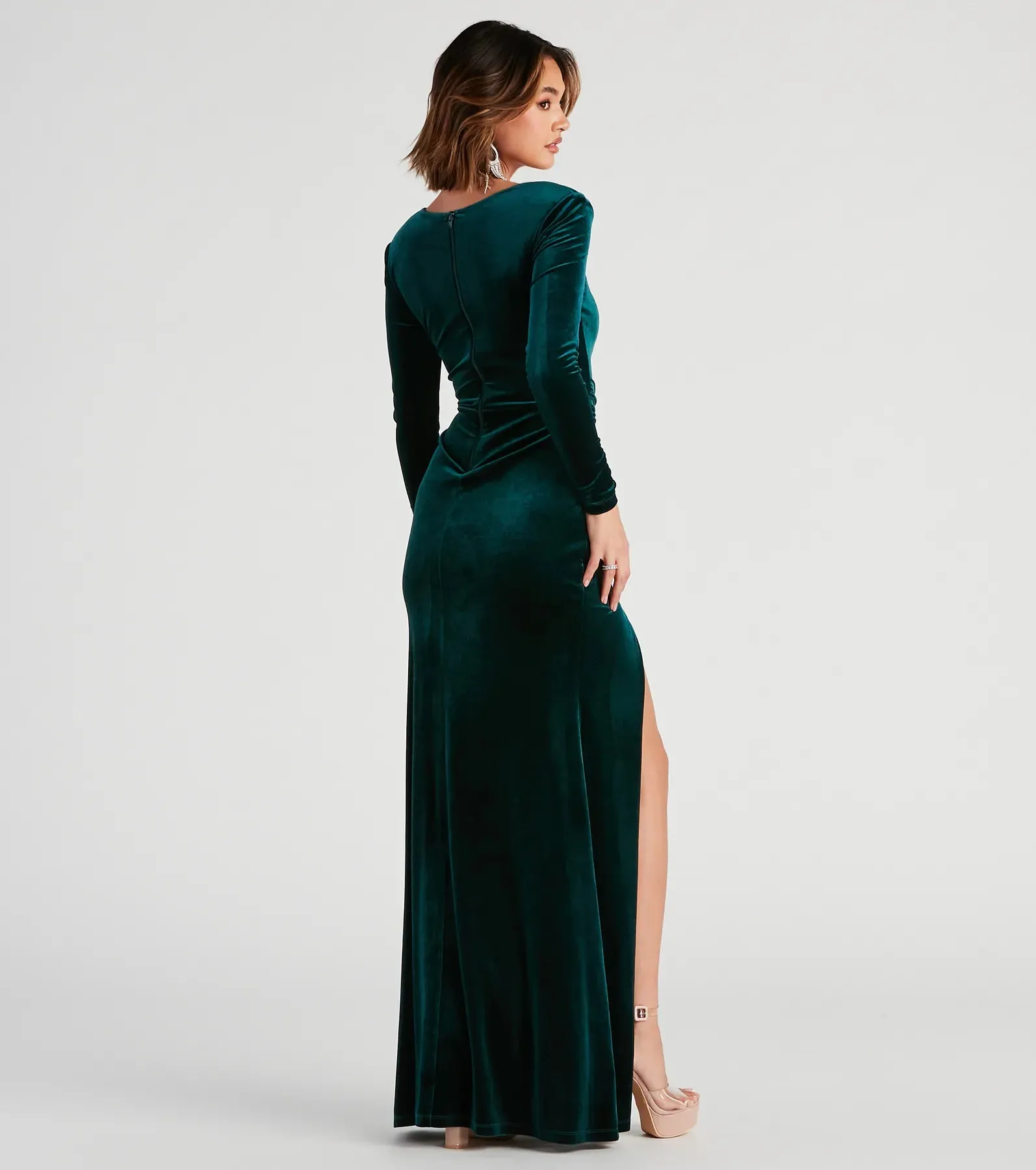 Mindy Formal Velvet Knot Dress