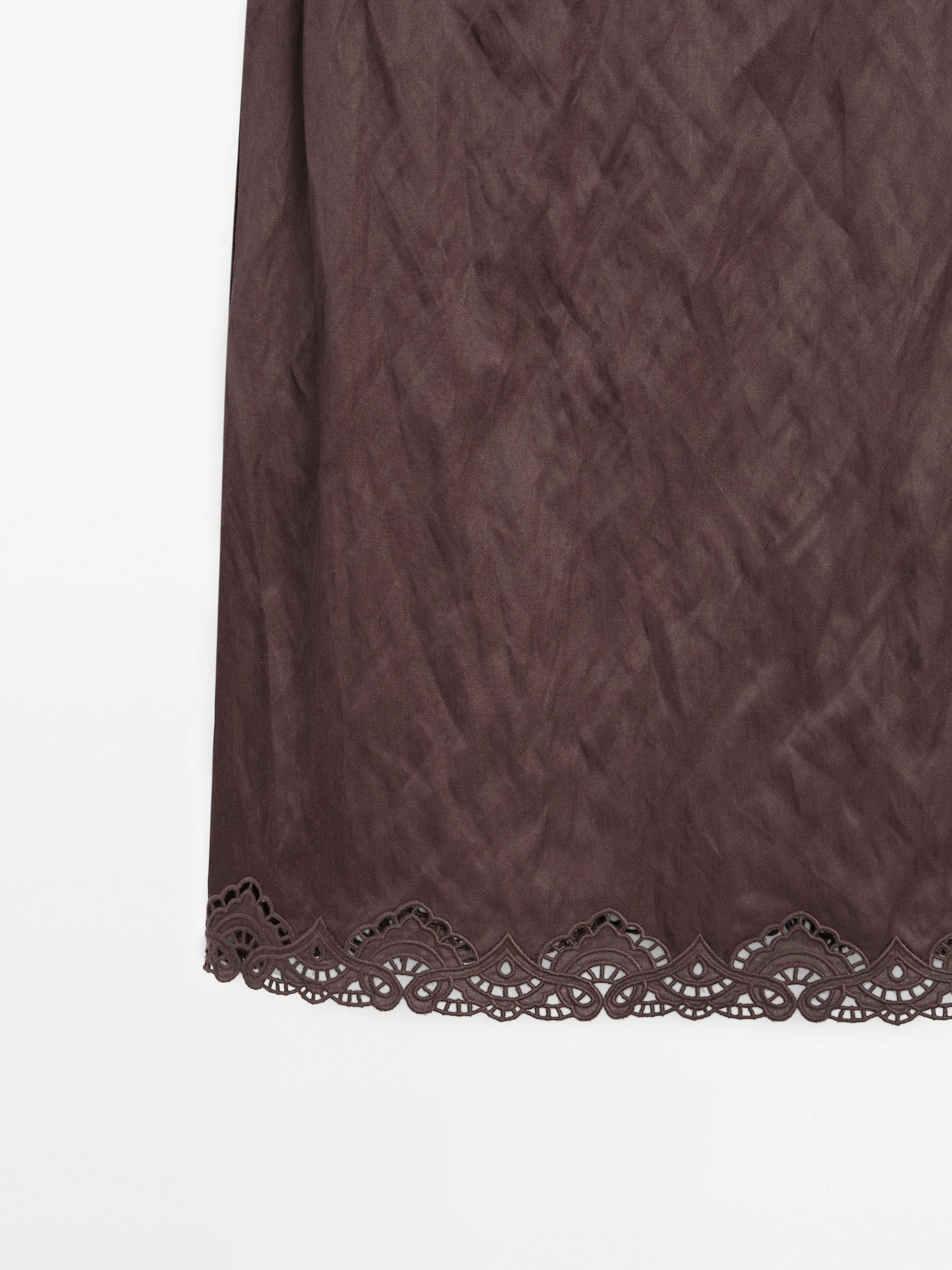 Mini dress with blonde lace detail