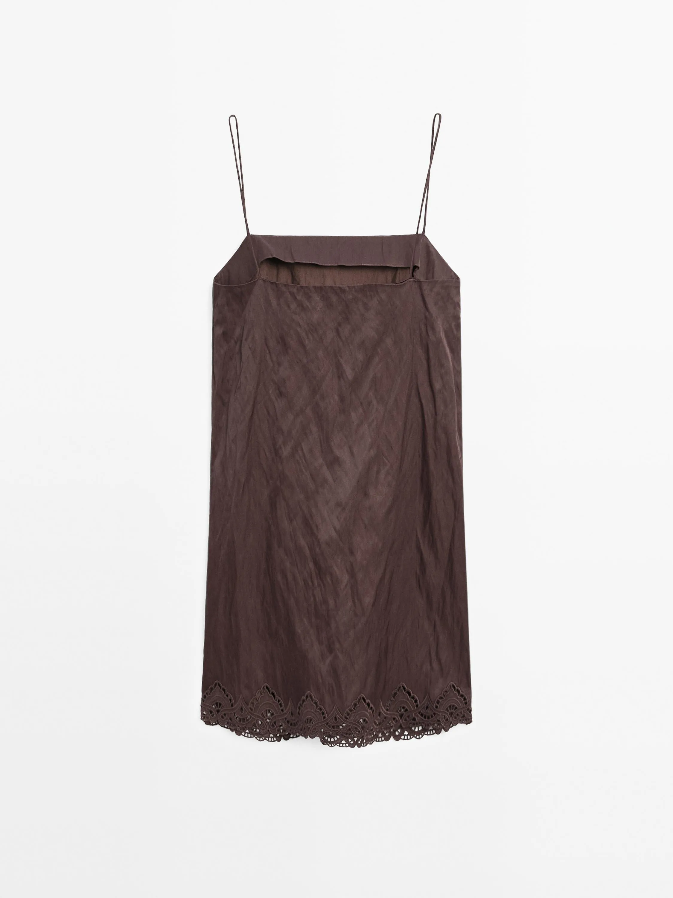Mini dress with blonde lace detail