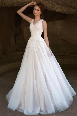 Modern A-line Tulle Bridal Dresses 2020