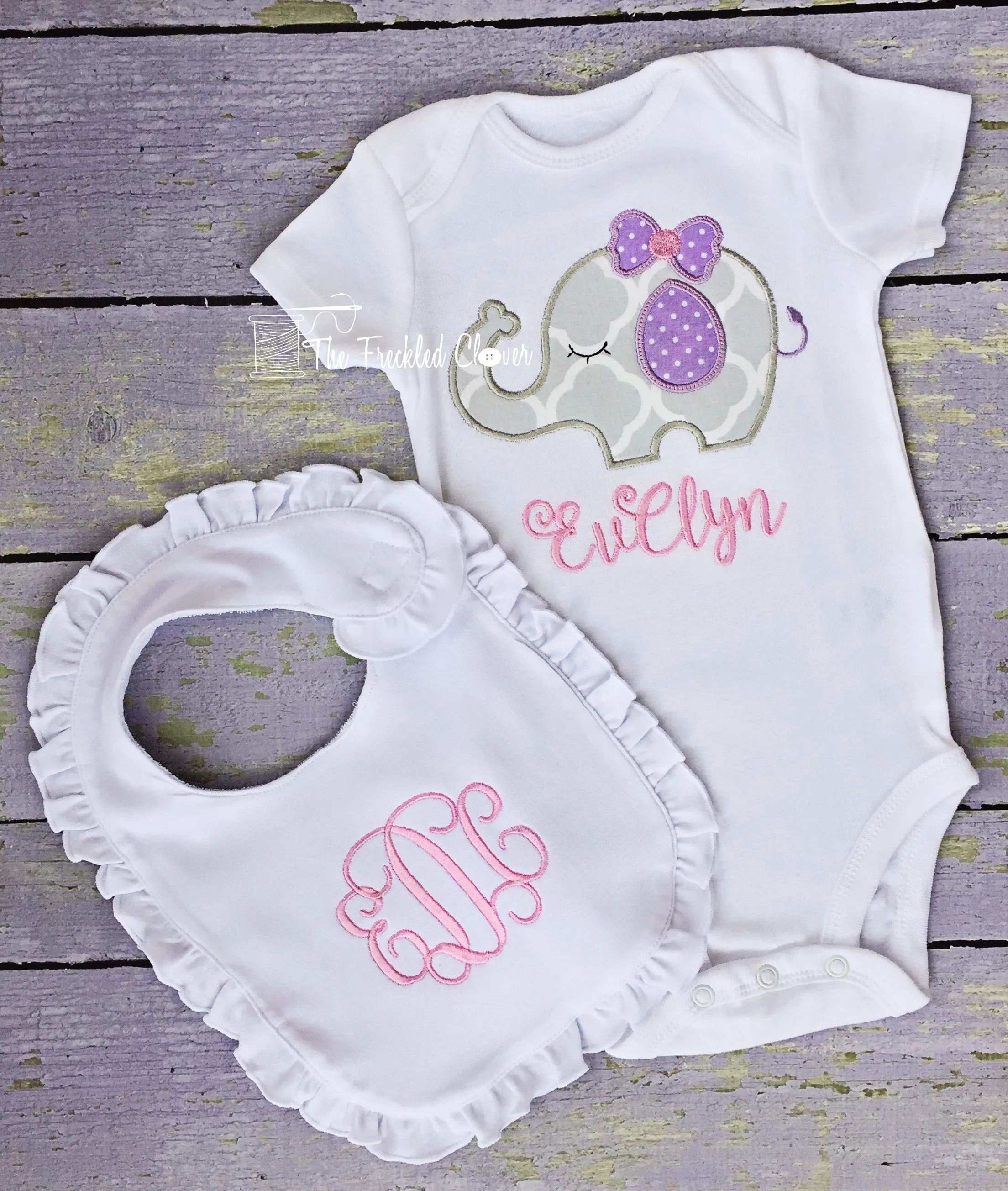 {Monogrammed Baby Bib}