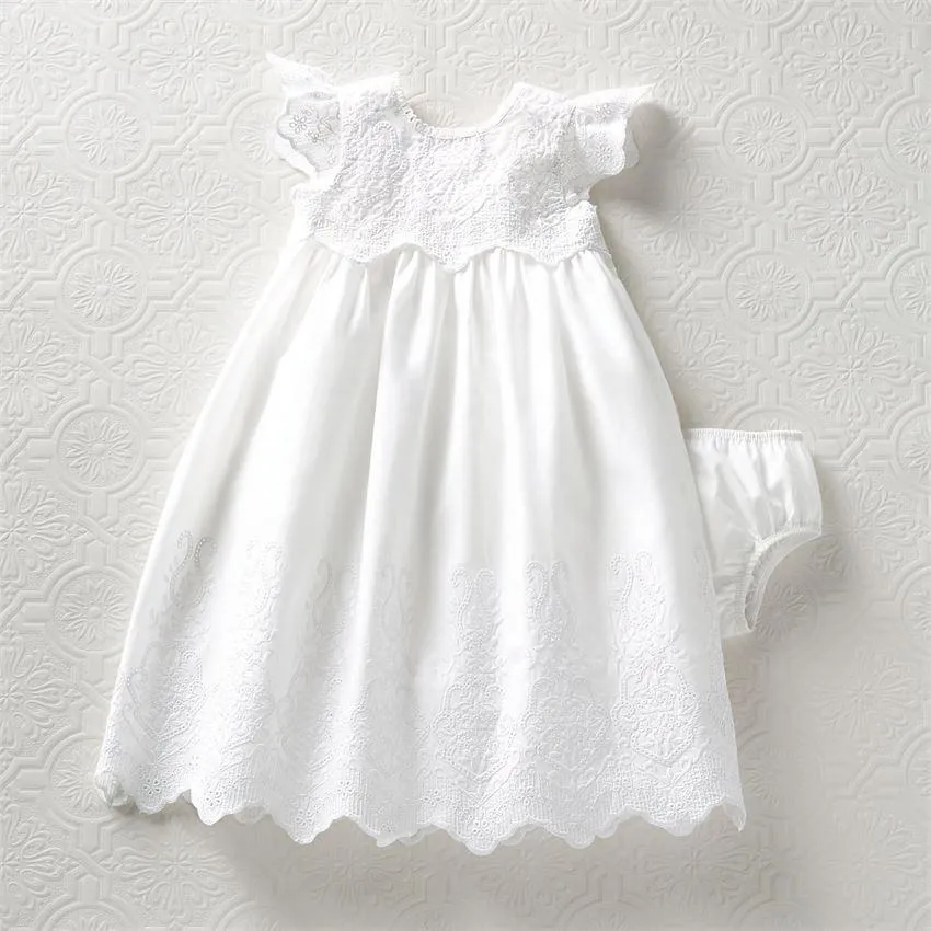 Mud Pie Eyelet Christening Gown Set