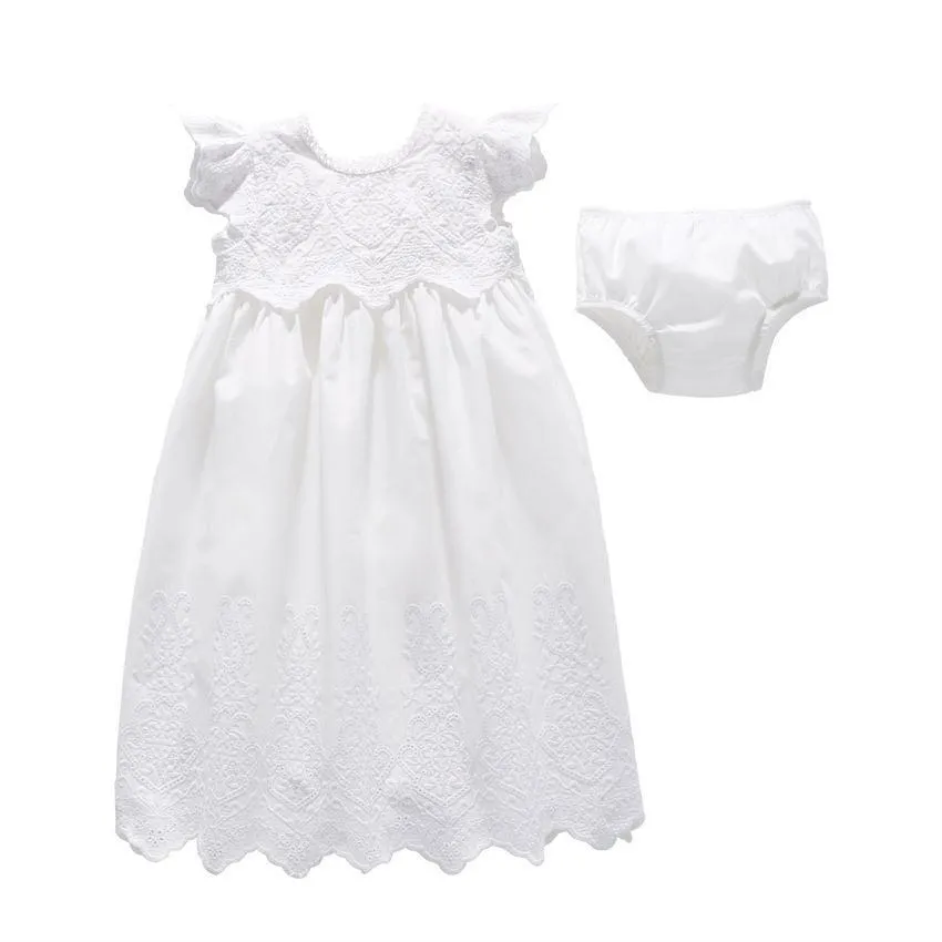 Mud Pie Eyelet Christening Gown Set