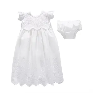 Mud Pie Eyelet Christening Gown Set