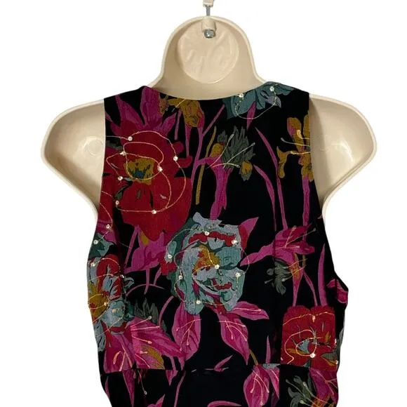 Muse Y2K Silk Floral Sequin Detail Dress Size 10