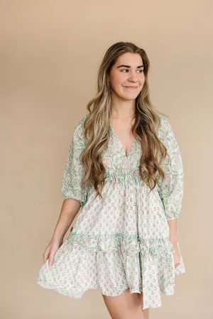 Mynah signature dress-'MINT CLOUD'-mini length-one size