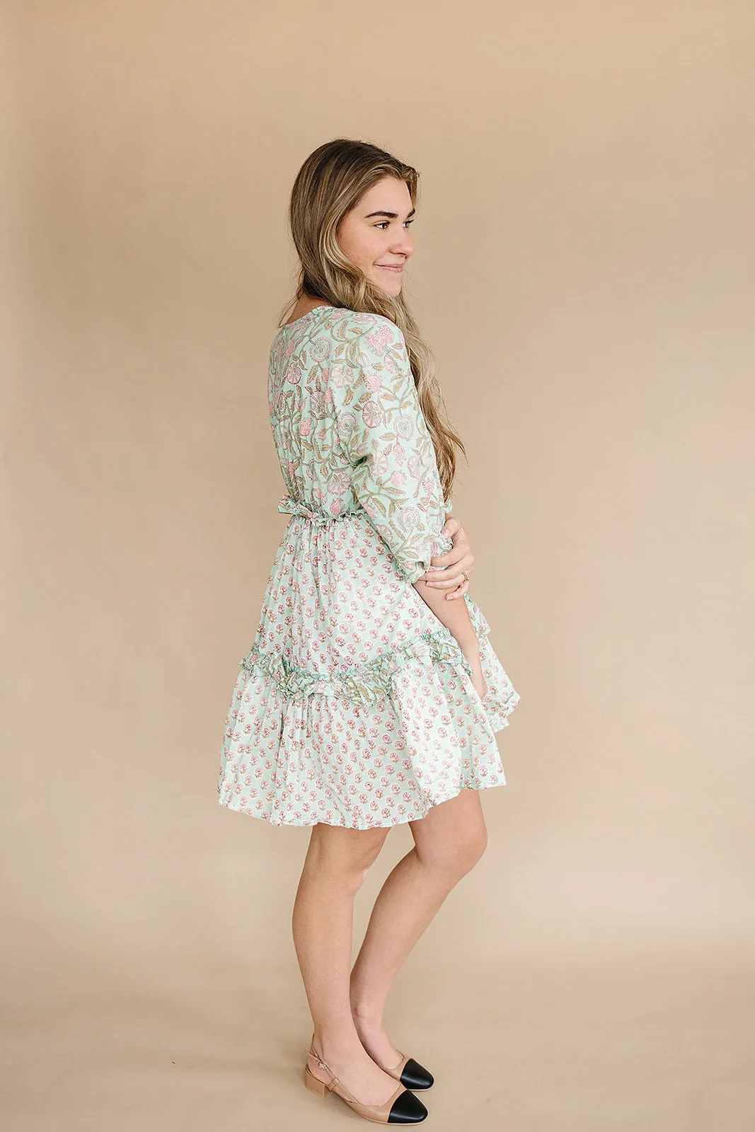Mynah signature dress-'MINT CLOUD'-mini length-one size