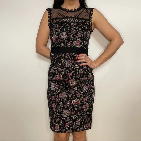 NANETTE LEPORE - Adela Floral-Jacquard Sleeveless Dress - Women’s Size 0