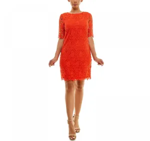 Nina Leonard Women's Floral Lace Sheath Cocktail Dress L0474A