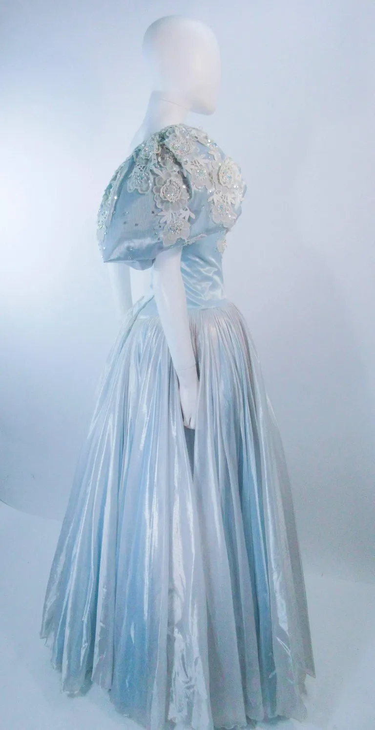 NOLAN MILLER Blue Gown, One Shoulder Size 2-4