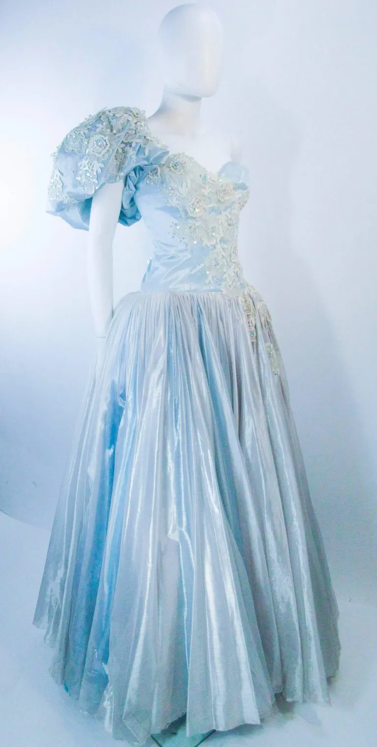 NOLAN MILLER Blue Gown, One Shoulder Size 2-4