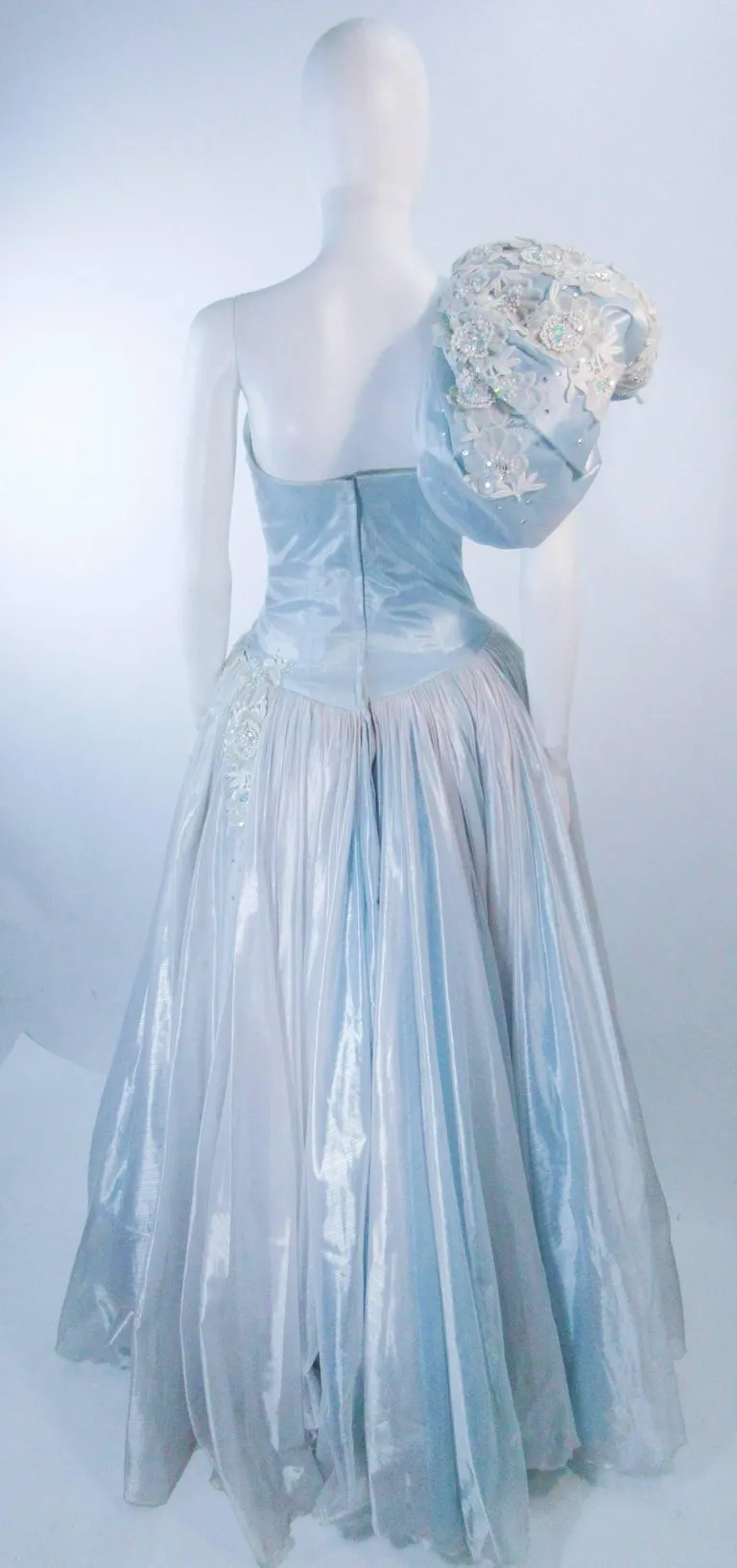 NOLAN MILLER Blue Gown, One Shoulder Size 2-4