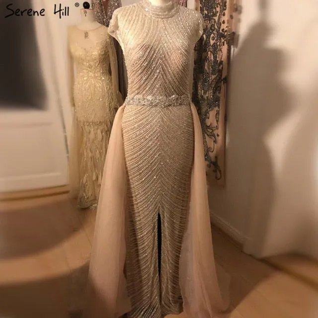 O-Neck Sleeveless Beading Evening Dresses