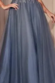 Off Shoulder Lace Bodice Gown