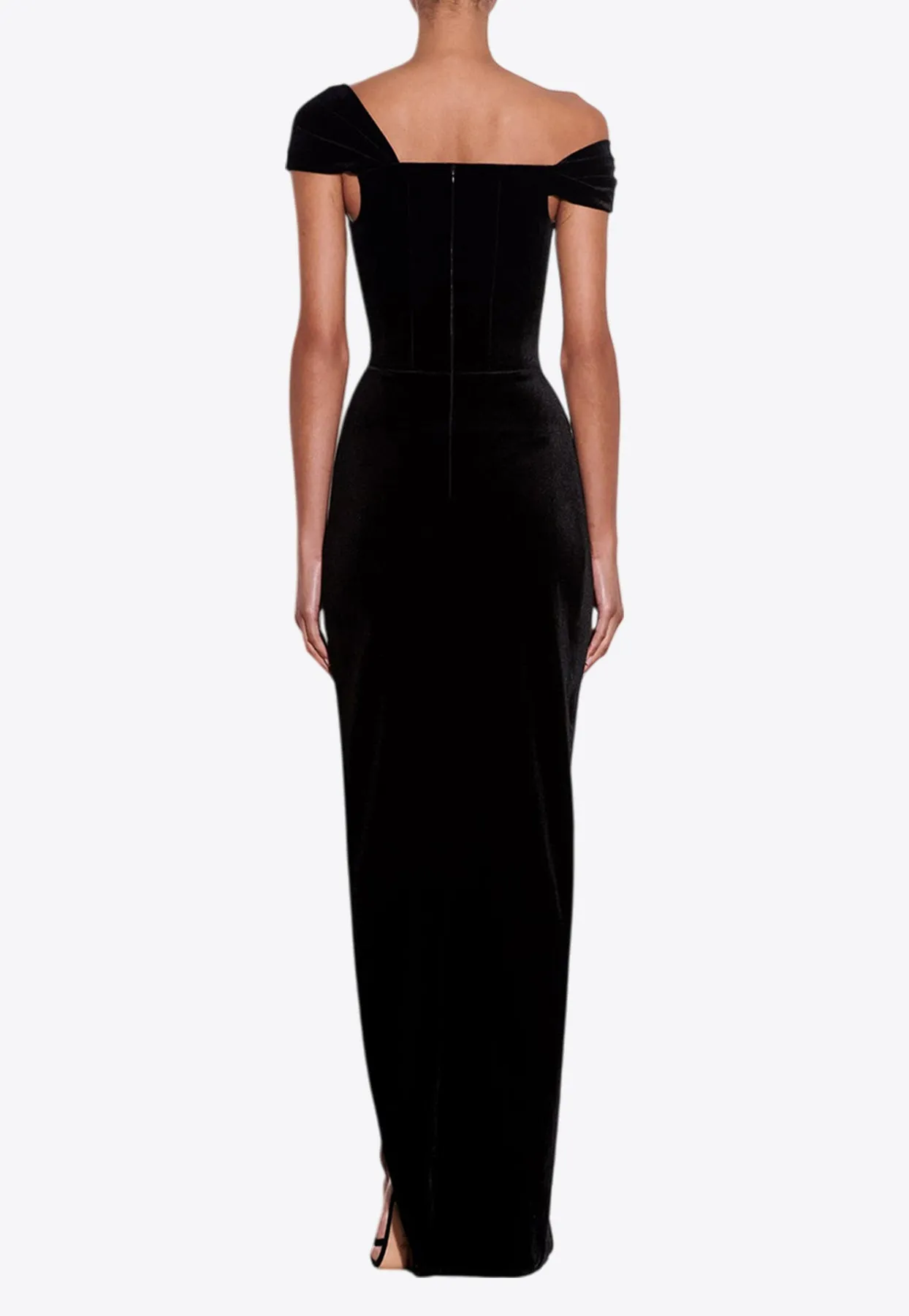 Off-Shoulder Longline Corset Gown