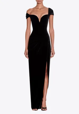 Off-Shoulder Longline Corset Gown