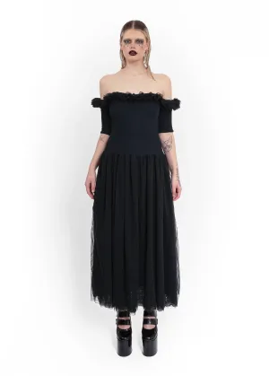 Off shoulder tulle dress