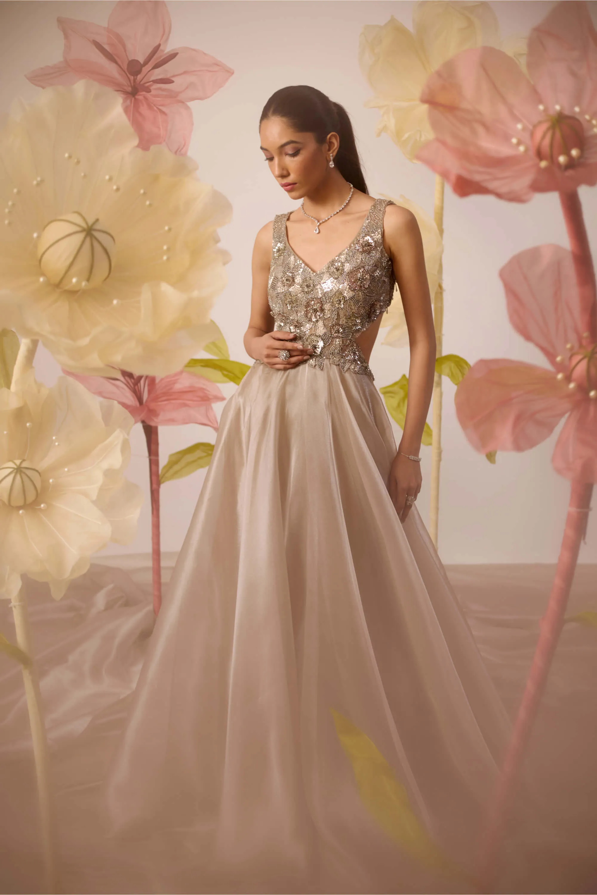 Orchid gray gown