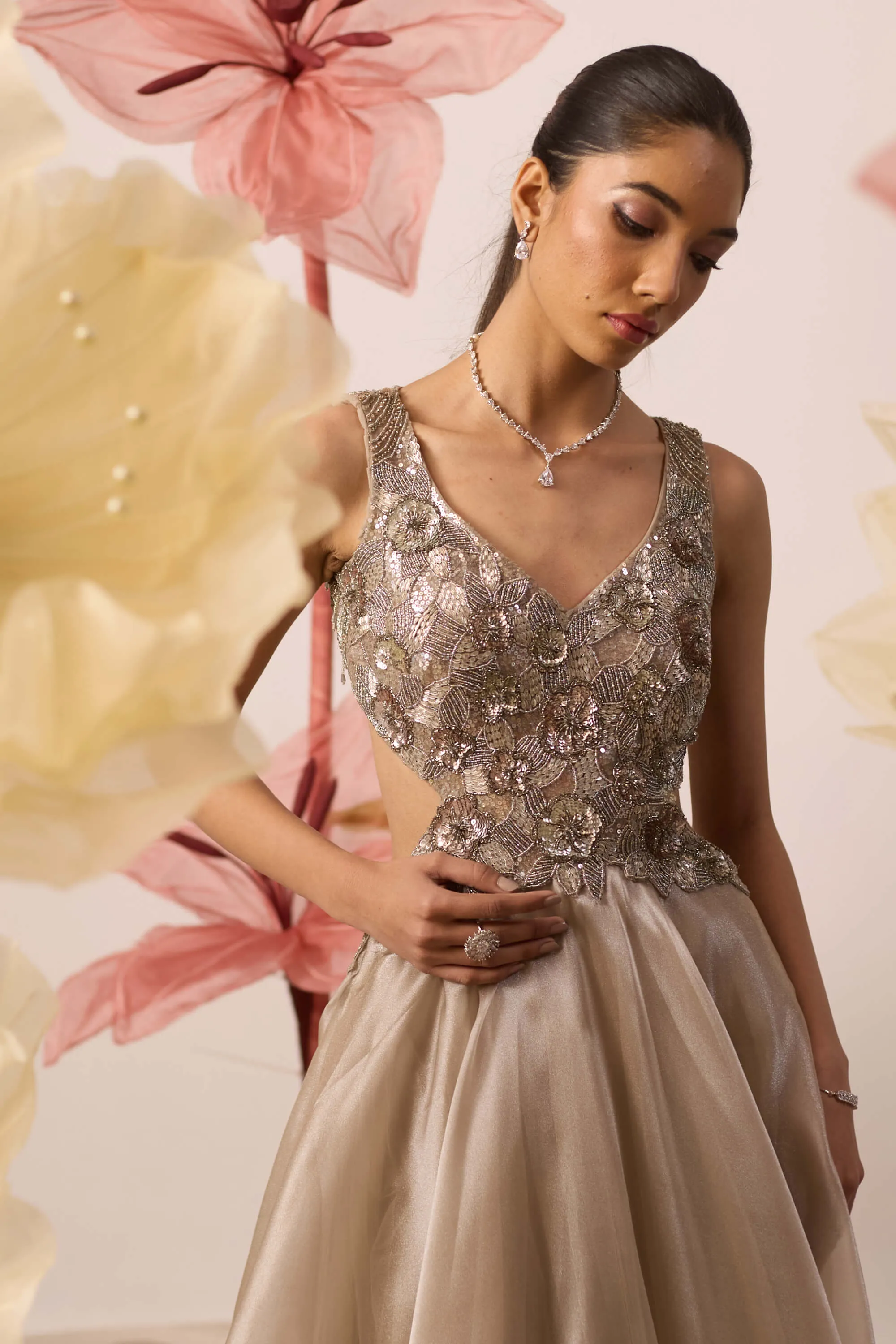Orchid gray gown