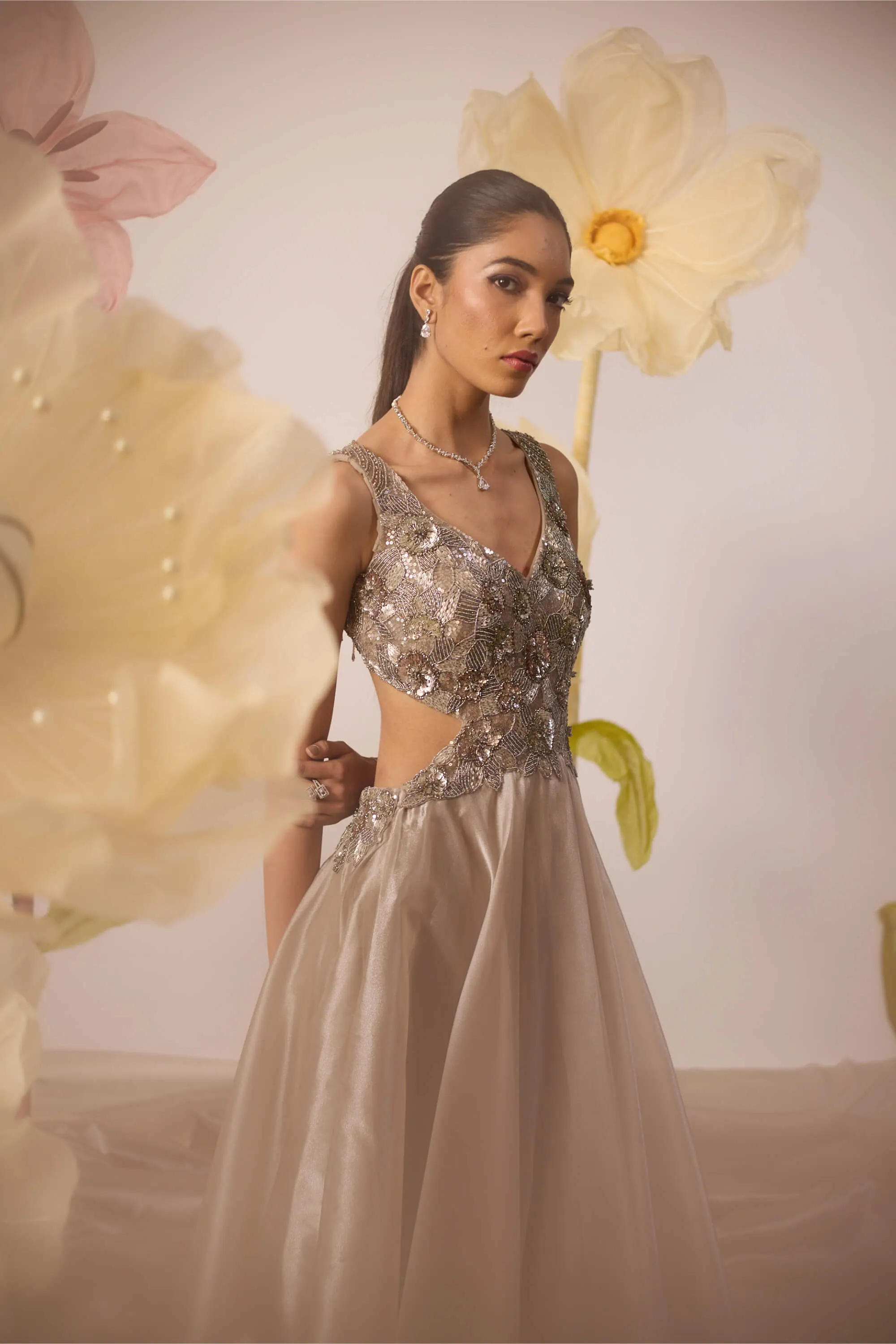 Orchid gray gown