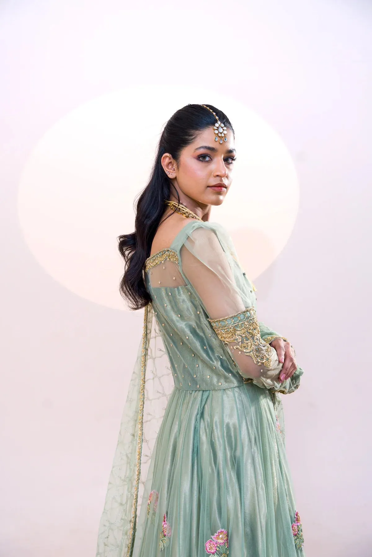 Pakistani Bridal Dress in Pishwas and Lehenga Style