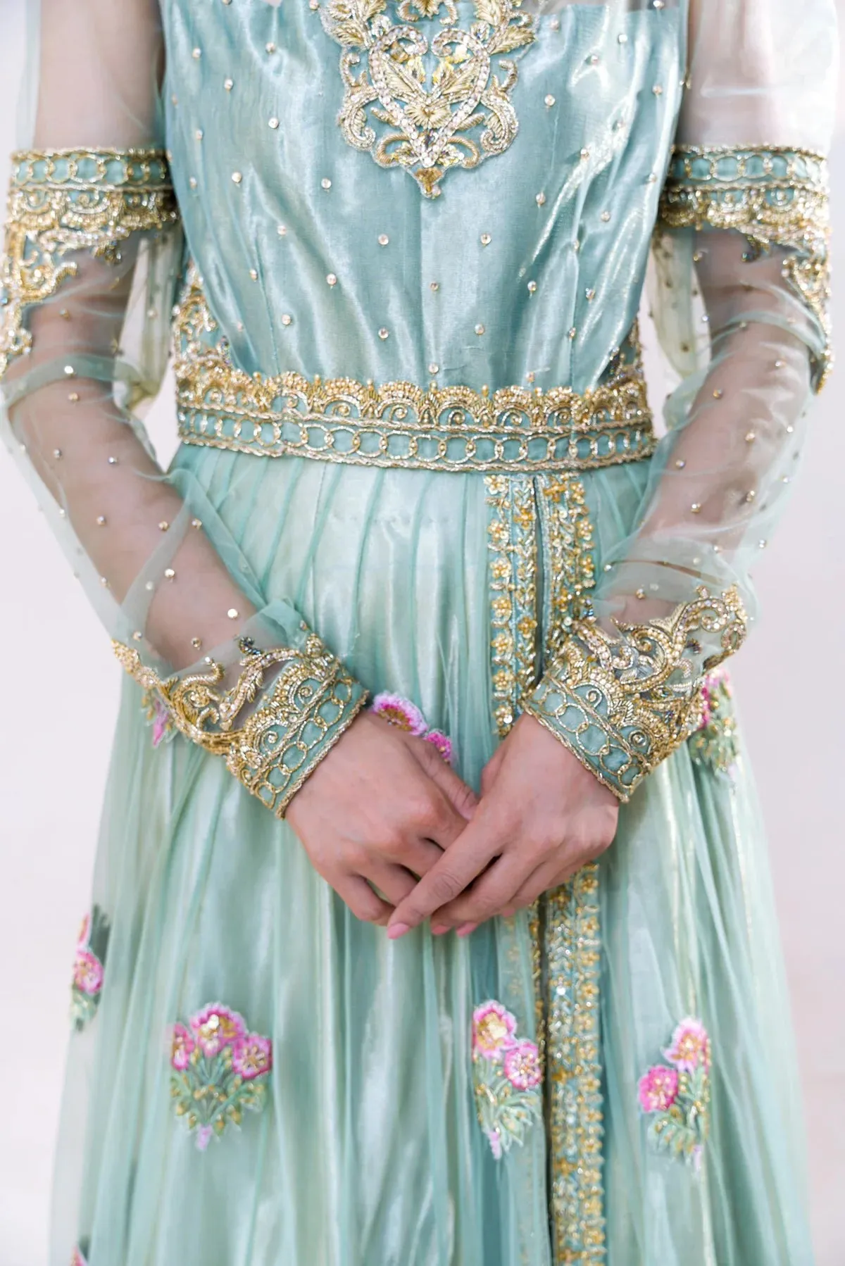 Pakistani Bridal Dress in Pishwas and Lehenga Style