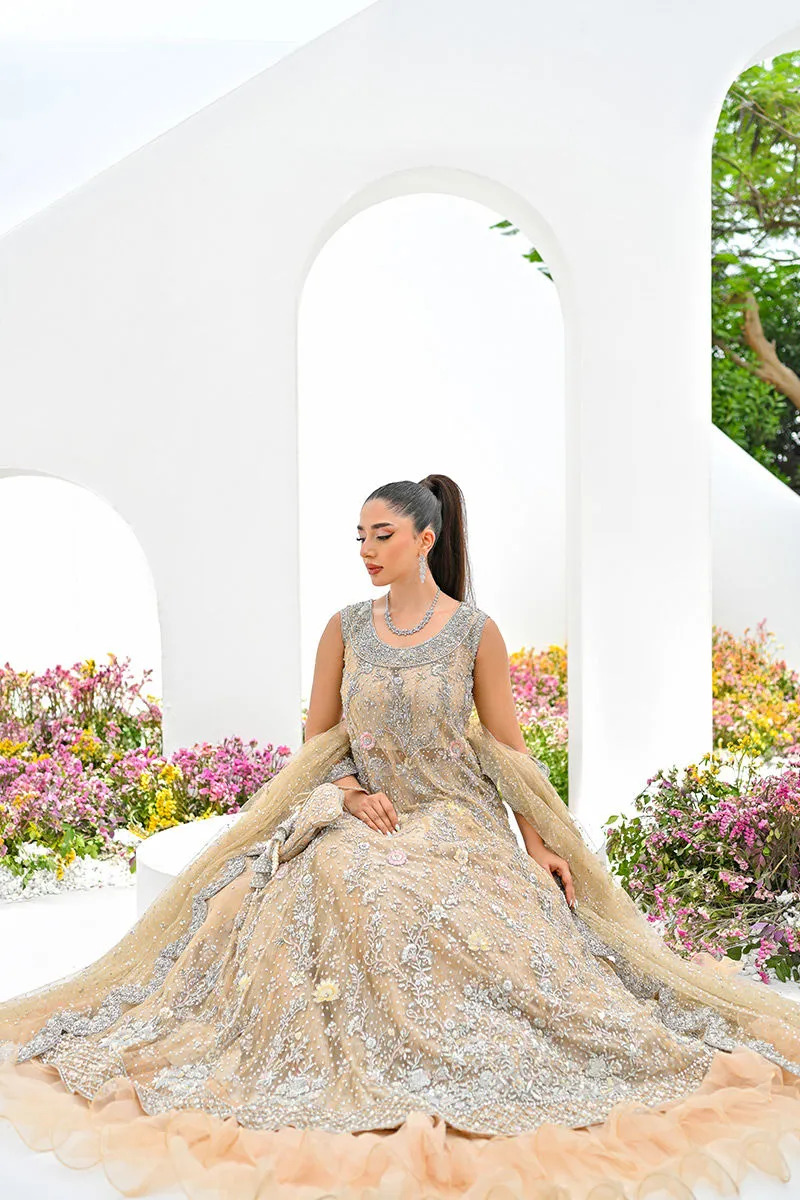 Pakistani Bridal Dress in Royal Gown Lehenga Style