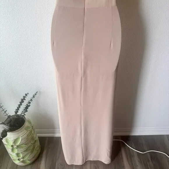 Park &amp; Fifth Sz XL Valdes‎ Dress Maxi Gown Taupe Dusty Blush Bridesmaid Formal
