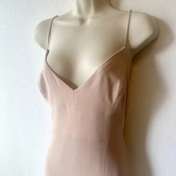 Park &amp; Fifth Sz XL Valdes‎ Dress Maxi Gown Taupe Dusty Blush Bridesmaid Formal