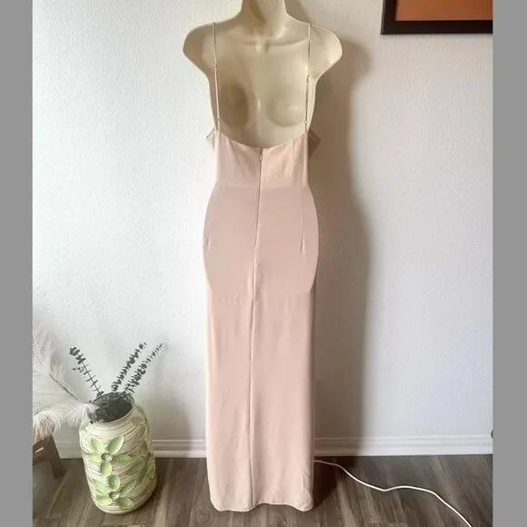 Park &amp; Fifth Sz XL Valdes‎ Dress Maxi Gown Taupe Dusty Blush Bridesmaid Formal