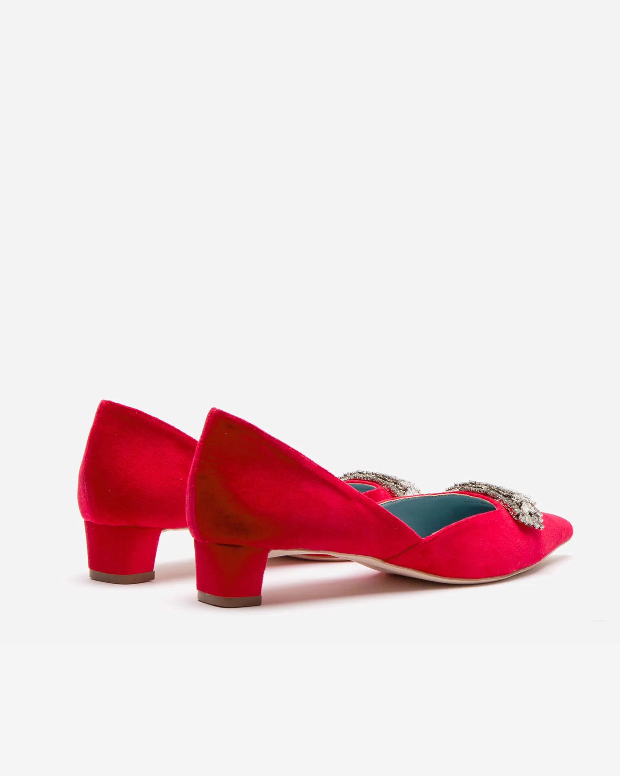 Paula Mini Block Heel - Velvet Red