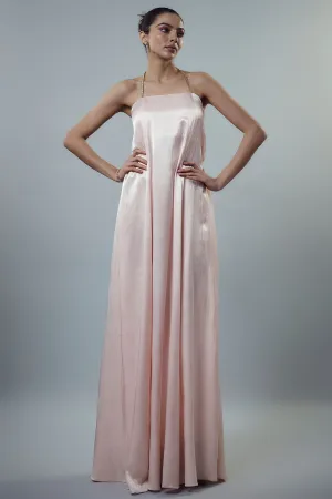 Pink Embellished A-Line Gown