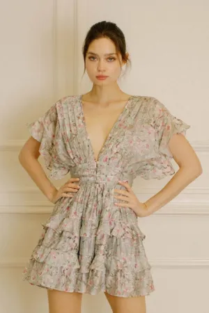 Pink Floral Mini Dress