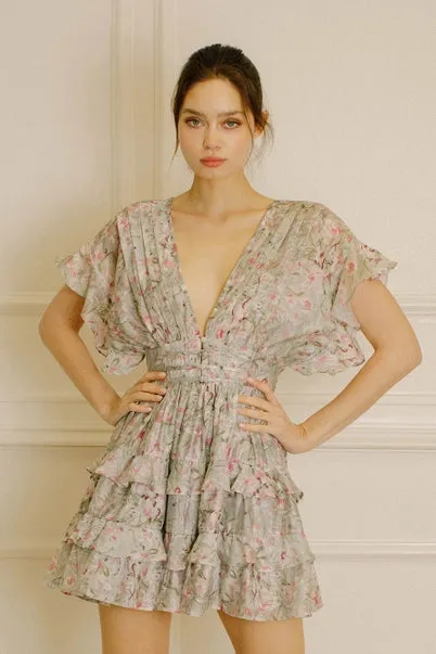 Pink Floral Mini Dress