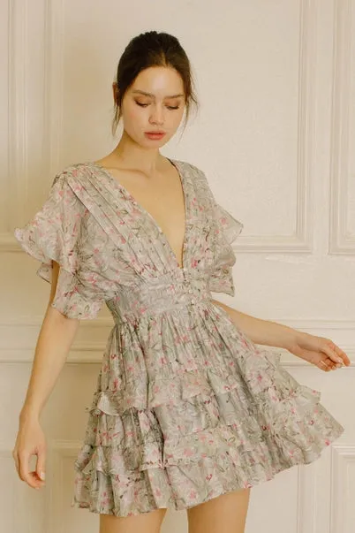 Pink Floral Mini Dress