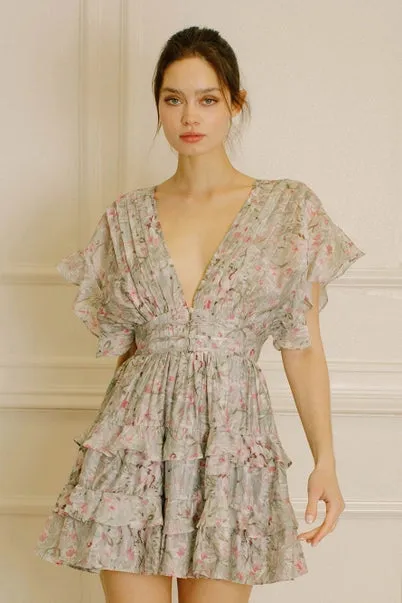 Pink Floral Mini Dress