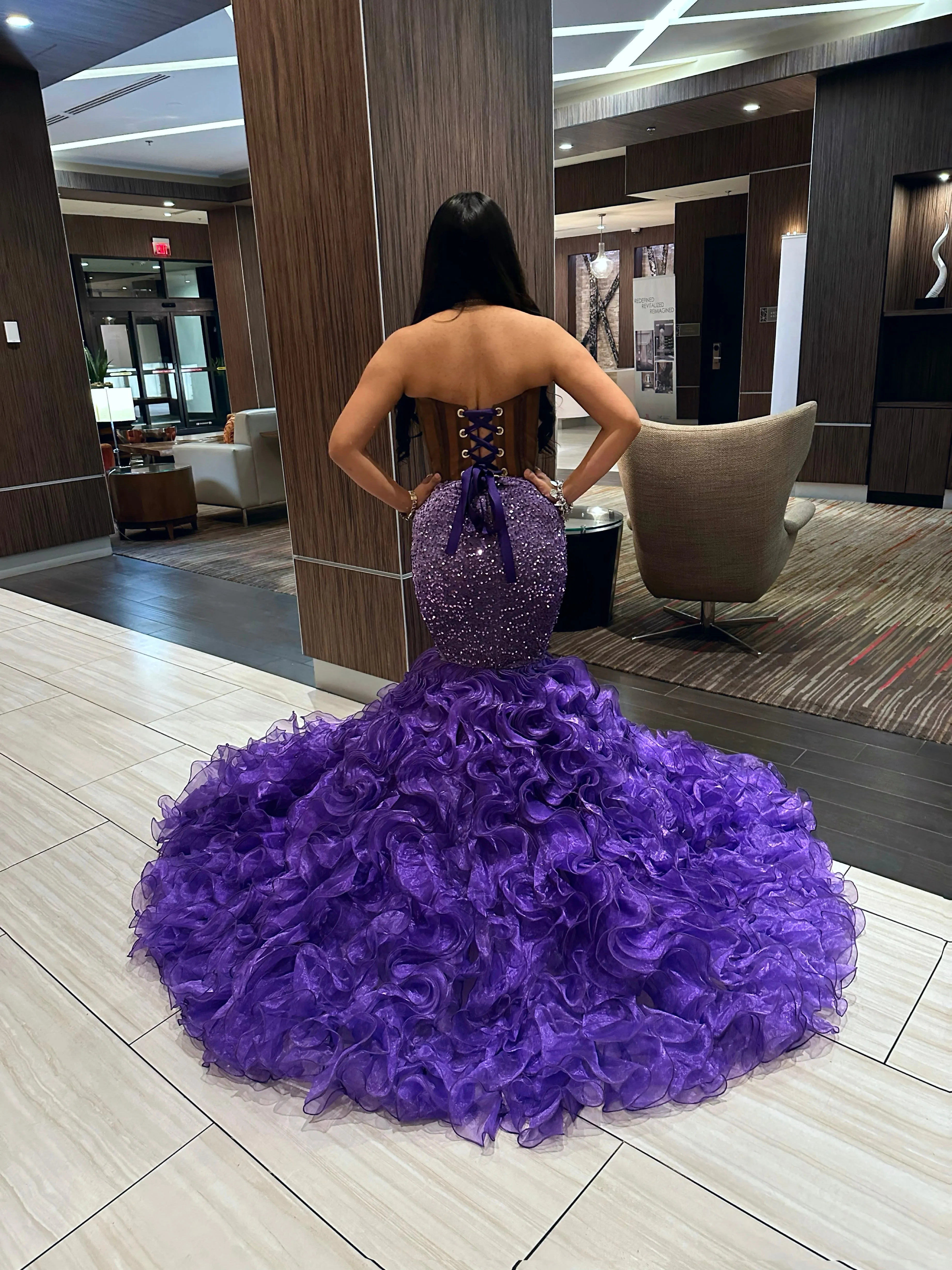 Precious Mermaid Gown in Purple