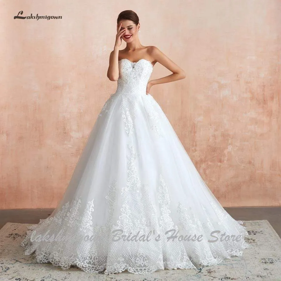 Princess Lace Wedding Gowns Off the Shoulder