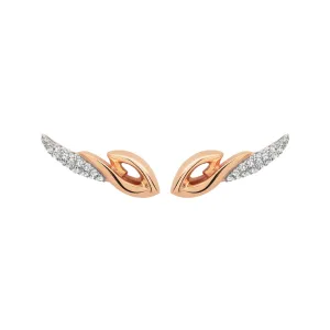 Promise Pavé Contour Earring - 18K Rose Gold Vermeil   CZ Blanc