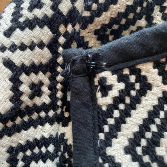 RAPSODIA S/M Tweed Black White Geometric Basketweave Argentina Cotton Jacket