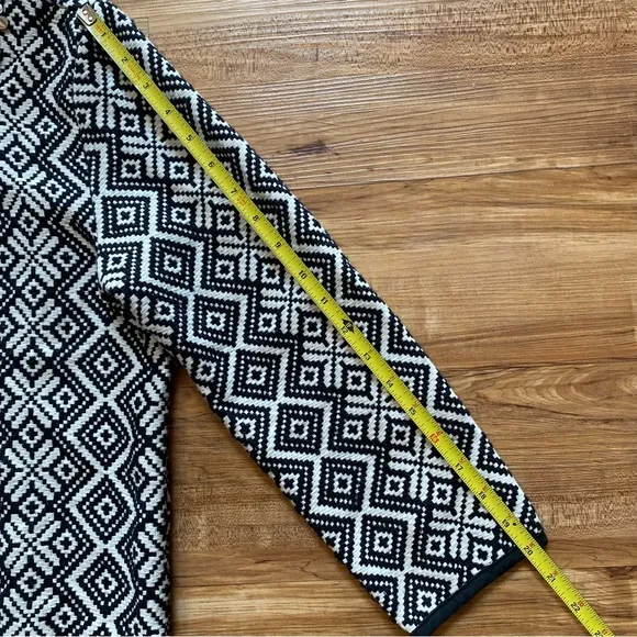 RAPSODIA S/M Tweed Black White Geometric Basketweave Argentina Cotton Jacket