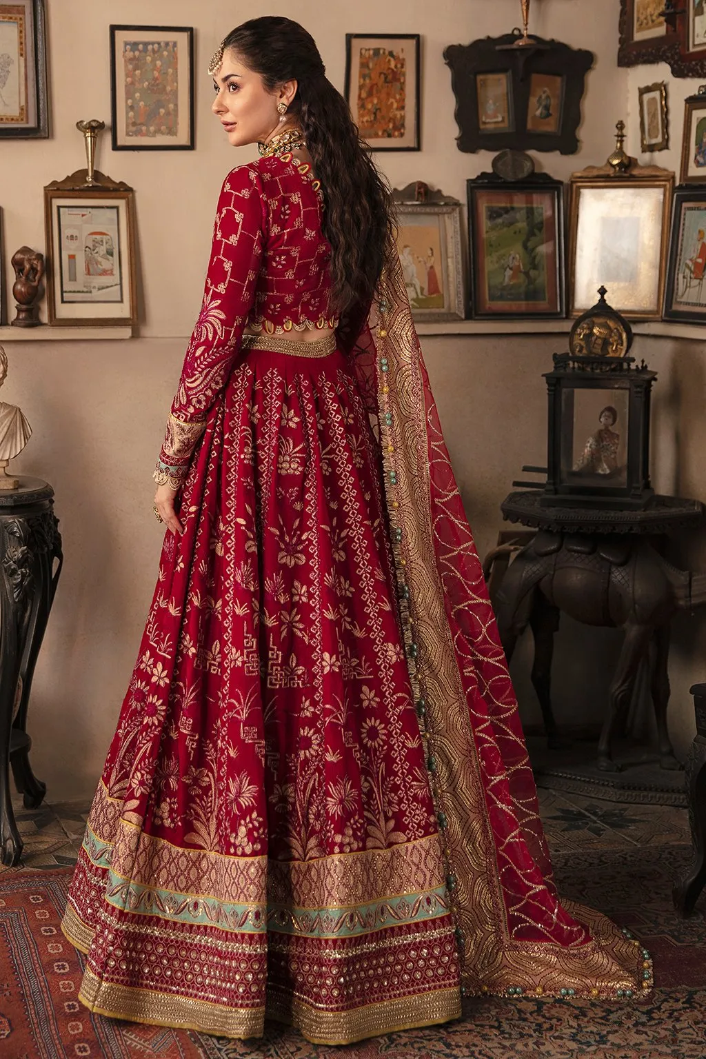 Red Lehenga Choli for Pakistani Wedding Party #PF303