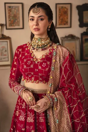 Red Lehenga Choli for Pakistani Wedding Party #PF303
