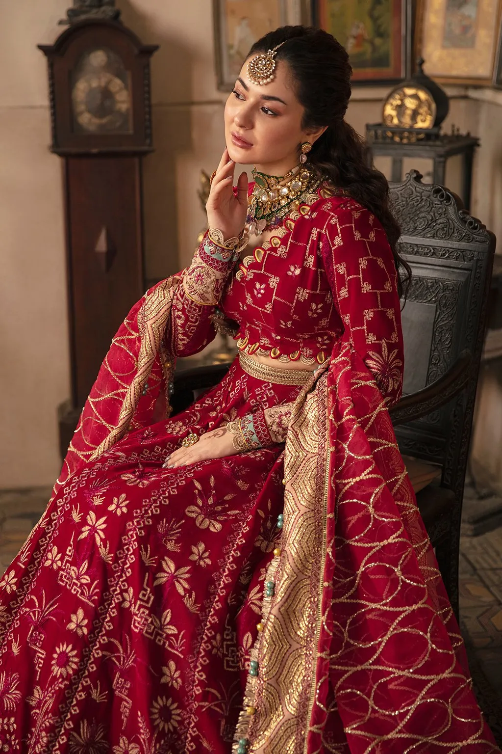 Red Lehenga Choli for Pakistani Wedding Party #PF303