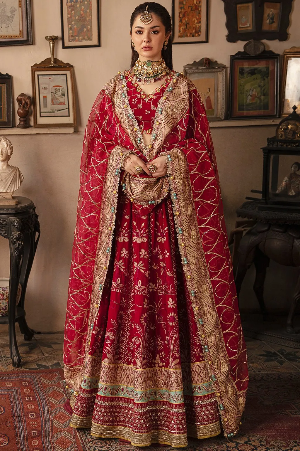 Red Lehenga Choli for Pakistani Wedding Party #PF303