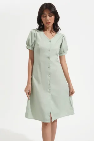 REFORME Fit And Flare Woven Dress