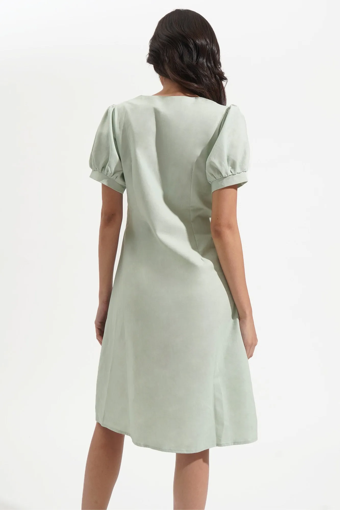 REFORME Fit And Flare Woven Dress