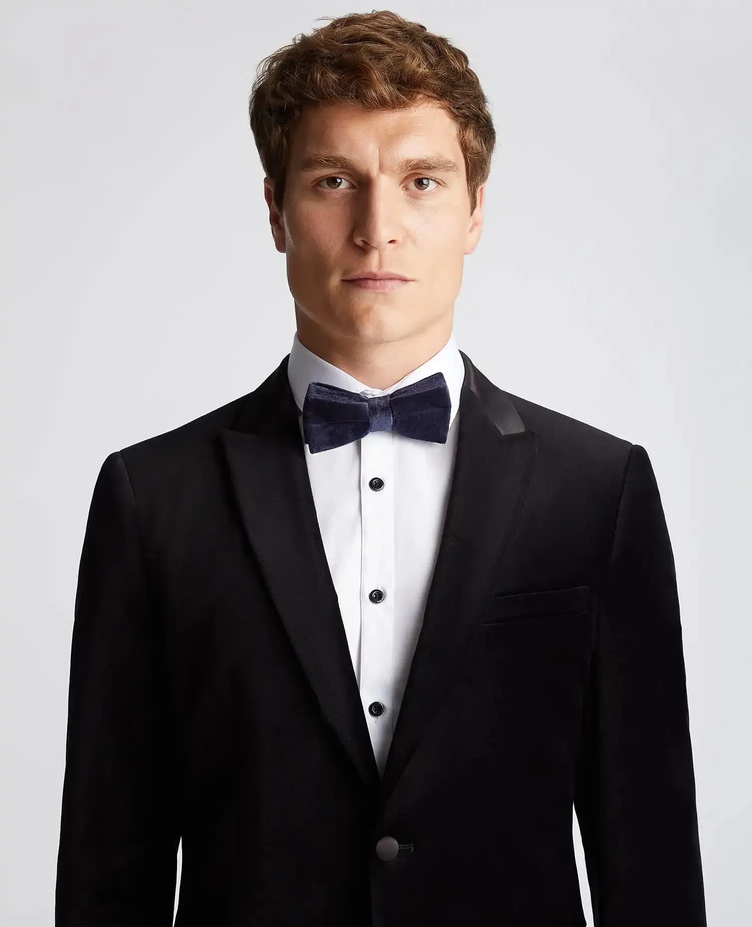 Remus Uomo Velvet Bow Tie Navy