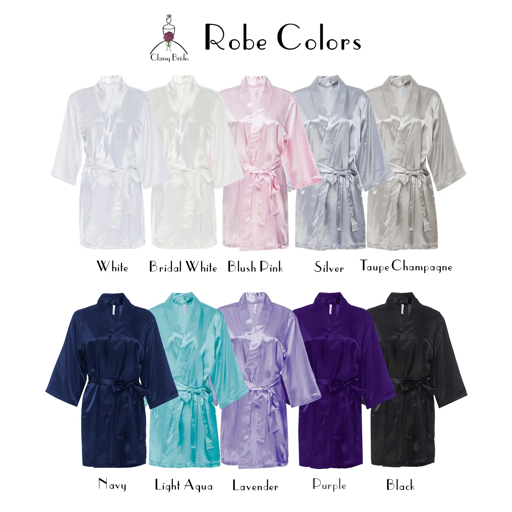 Rhinestone Mother of the Groom Satin Robe